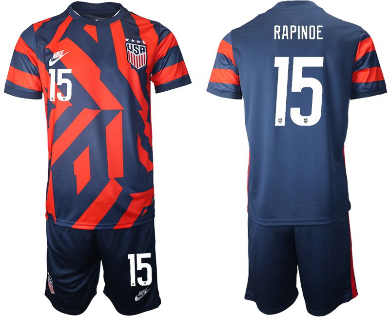 Men 2020-2021 National team United States away #15 blue Nike Soccer Jersey->paris st german jersey->Soccer Club Jersey